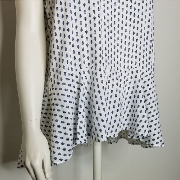 Libby Edelman‎ Womens Sleeveless White Navy Top Size L - Picture 7 of 12